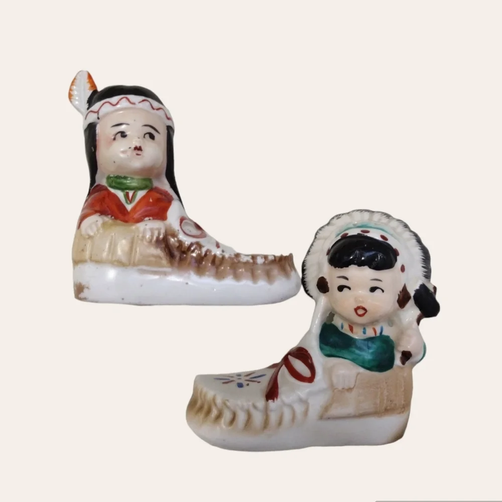 Vintage Native American Charm - Salt and Pepper Shaker Set
